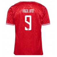 Camiseta Dinamarca Rasmus Hojlund #9 Primera Equipación Replica Eurocopa 2024 mangas cortas